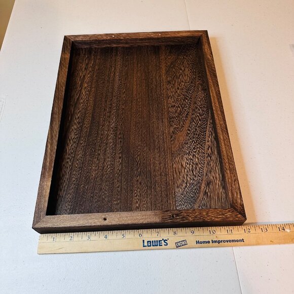 Set Of 2 Rustic Farmhouse Wooden Trays With Handles - Assembly Required - Picture 8 of 11